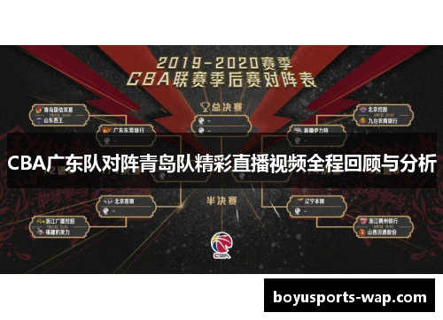 CBA广东队对阵青岛队精彩直播视频全程回顾与分析